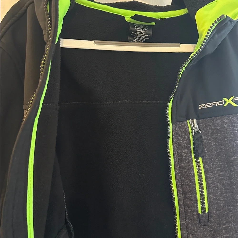 ZeroXposur Black & Heather Gray Jacket with Neon Green Trim
